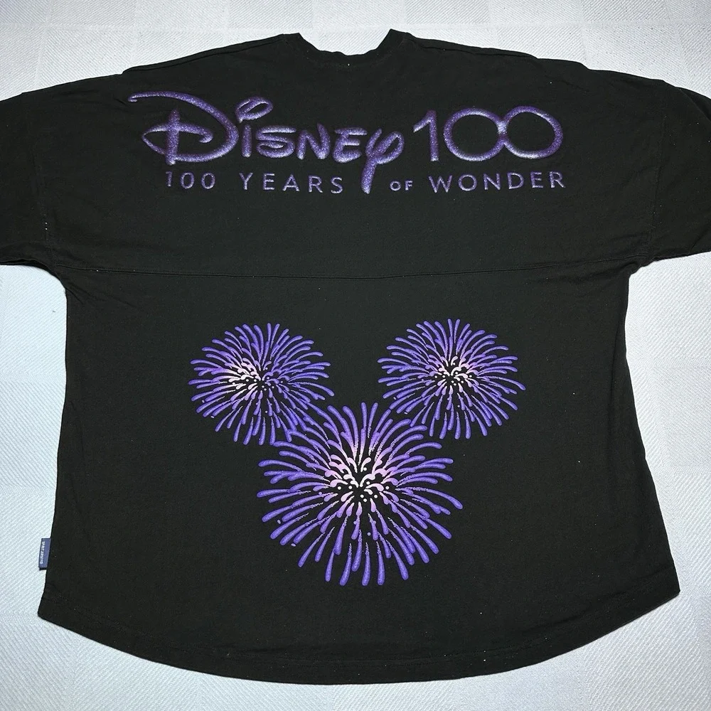 Disney Spirit Jersey Adult 2XL 100 Years Of Wonder Fireworks Glitter Celebration